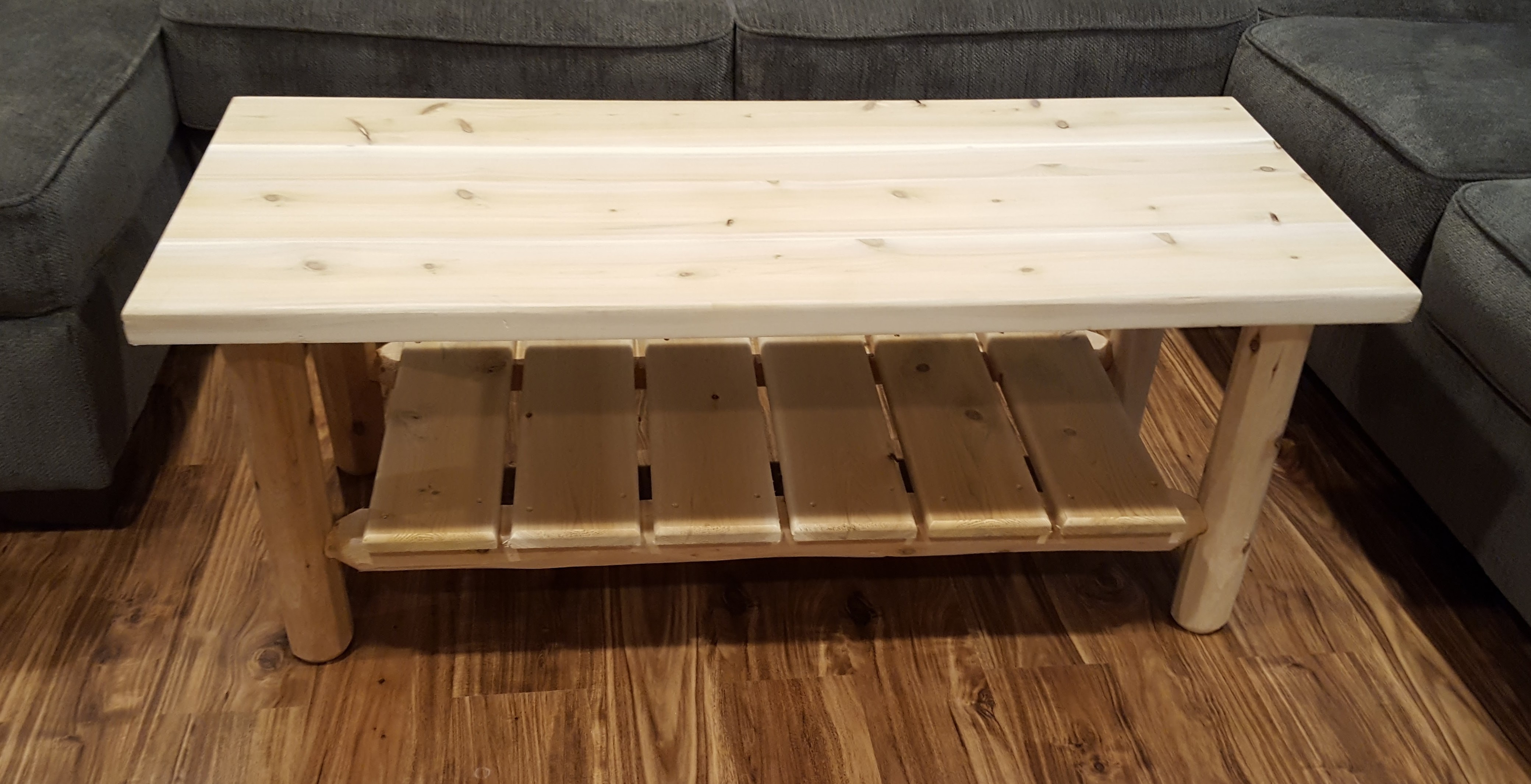 Northern White Cedar Log Coffee Table Amish Log Furniture