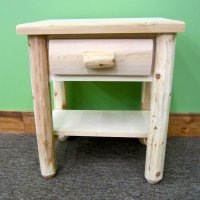 White Cedar Nightstand with a Drawer