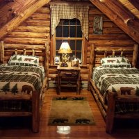 Log bed headboards