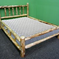 Northern Rustic Pine Log Bed