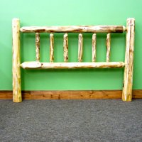 Pine Log Headboard