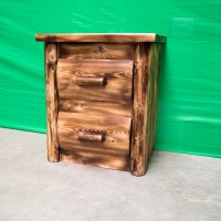 2 Drawer Log Nightstand