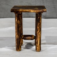 Northern Torched Cedar Log Economy Nightstand