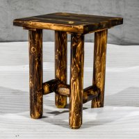 Northern Torched Cedar Log Economy Nightstand