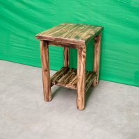 Log Sofa End Table