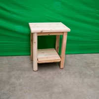 Log Sofa End Table