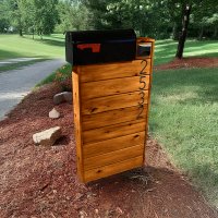 Teak Classic Cedar Mailbox Stand