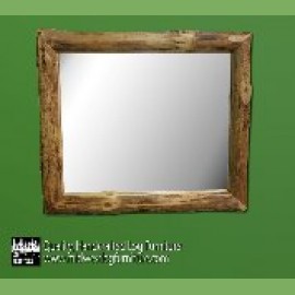 Pine Log Mirror