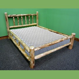 Northern Rustic Pine Log Bed