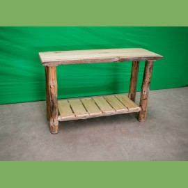 Pine Log Sofa Table