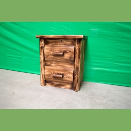 2 Drawer Log Nightstand