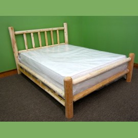 northern white cedar log bed