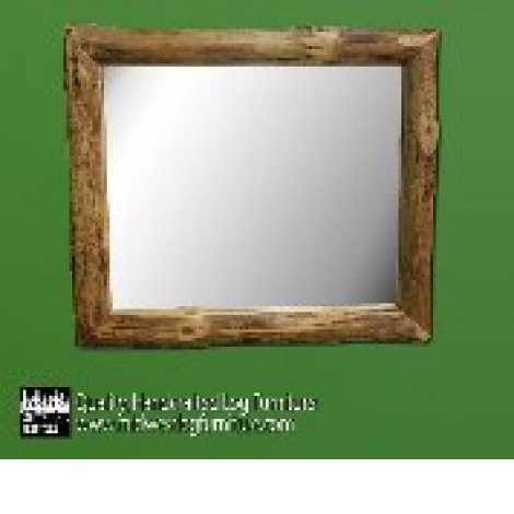 Pine Log Mirror