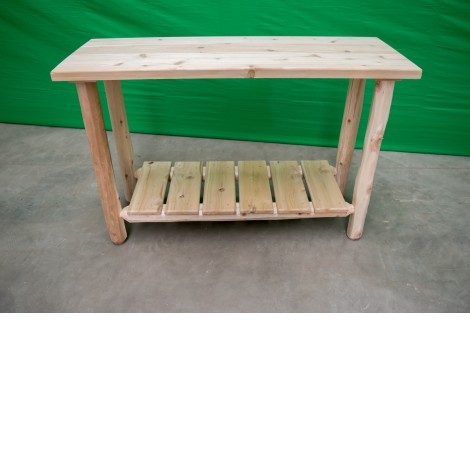 Northern White Cedar Log Sofa Table Amish Furniture Northern White Cedar Log Sofa Table